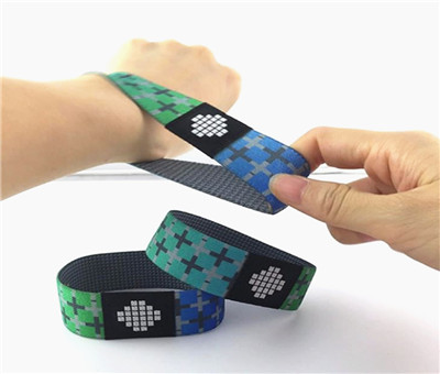 High Quality Thermal Transfer Printing Strong Elastic RFID Wristband